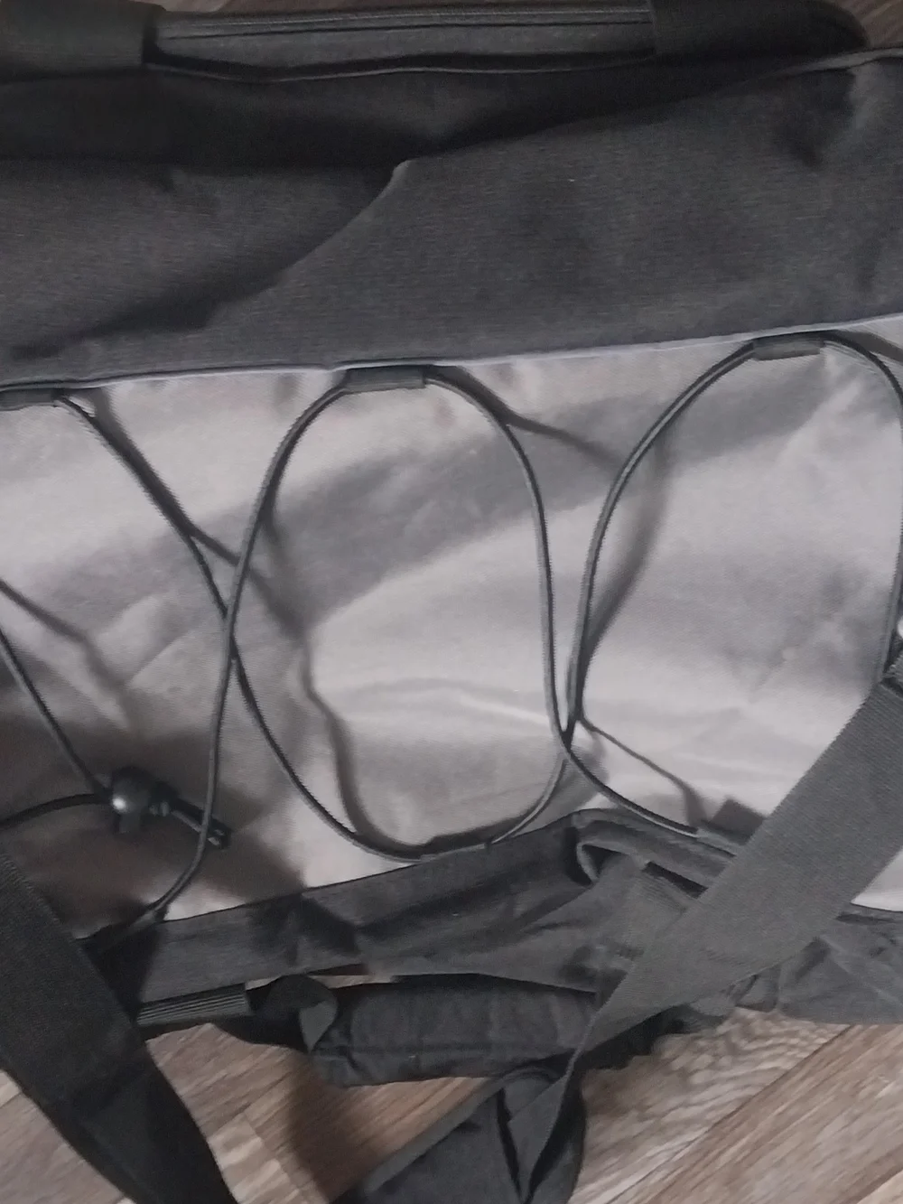 PERRY ELLIS-Black and Gray Men's Travel Duffel Bag